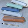 Personalised Recycled Leather Zipped Pen Case, thumbnail 4 of 8