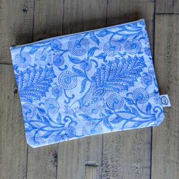 Quilted Block Print Pouches, Fair Trade Zipper Purses Ethically Handmade In India, 2 of 10
