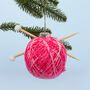 G Decor Cosy Christmas Ball Of Wool Bauble Ornament, thumbnail 2 of 5