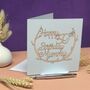 Personalised 50th Silver Papercut Birthday Card, thumbnail 4 of 6