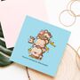 Cute Monkeys Greetings Card, thumbnail 7 of 9