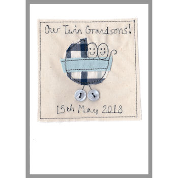 Personalised New Baby Twins Card, 3 of 12