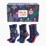 Women's Bamboo Socks Gift Box Festive Decorations, thumbnail 1 of 4