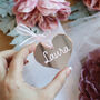 Rose Gold Acrylic Heart Place Setting, thumbnail 2 of 8