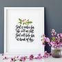 God Is Within Her, She Will Not Fall Floral Print, thumbnail 1 of 5