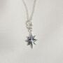 North Star Delicate Charm Celestial Silver Necklace, thumbnail 2 of 3