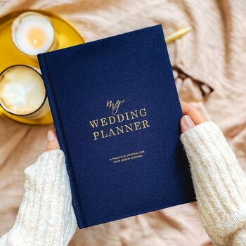 Navy Cotton Cloth Wedding Planner Book, 10 of 12