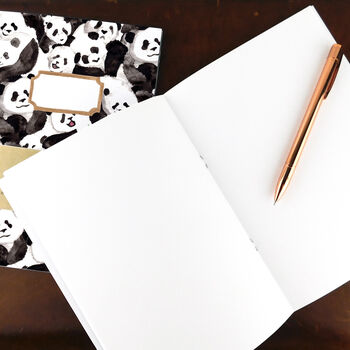 Embarrassment Of Pandas A5 Lined And Plain Notebook Set, 3 of 7