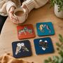 Coasters Gift For Couples Featuring Monogamous Animals Who Mate For Life, thumbnail 2 of 12
