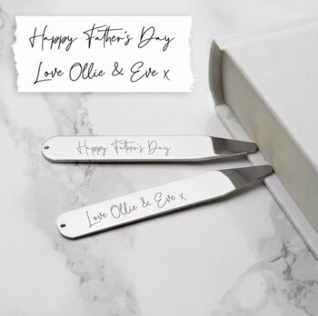 Personalised Handwriting Collar Stiffeners, 2 of 4