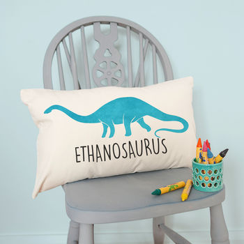 Personalised Velveteen Dinosaur Children's Cushion, 8 of 12