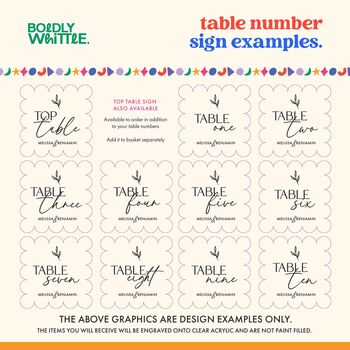 Scallop Square Wedding Table Number, 4 of 6