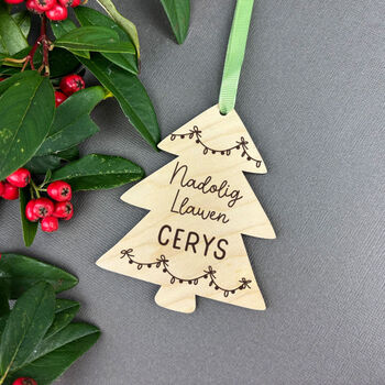 Personalised Welsh Christmas Decoration, 2 of 2