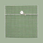 Reusable Organic Gingham Eco Envelope Square | Sage Green, thumbnail 2 of 5