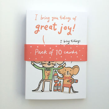 'Tidings Of Great Joy' Funny Christmas Card, 2 of 2
