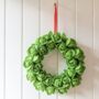 Brussels Sprout Felt Christmas Wreath, thumbnail 6 of 6