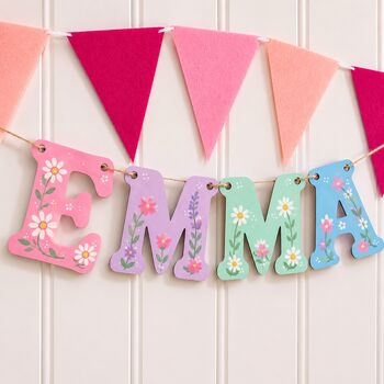 Personalised Wooden Name Bunting Craft Kit, 4 of 4
