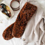 Cocoa Leopard Faux Fur Scarf, thumbnail 1 of 3