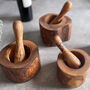 Natural Olive Wood Pestle And Mortar, thumbnail 2 of 9