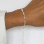 Personalised Sterling Silver Chain Slider Bracelet, thumbnail 1 of 8