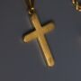 Mens Gold Plated Cross Necklace Crucifix Steel Pendant, thumbnail 8 of 10
