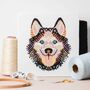 Mandala Husky Cross Stitch Kit, thumbnail 1 of 5