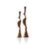 Handmade Black Brass Spiral Candle Holder Set, thumbnail 7 of 12