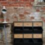 Black Steel And Wood Top Storage Unit, thumbnail 4 of 6