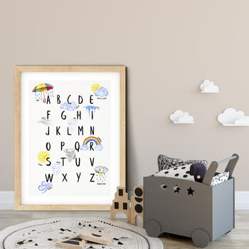 Weather Alphabet Print, 2 of 4