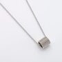 925 Sterling Silver Barrel Pendant, thumbnail 1 of 3