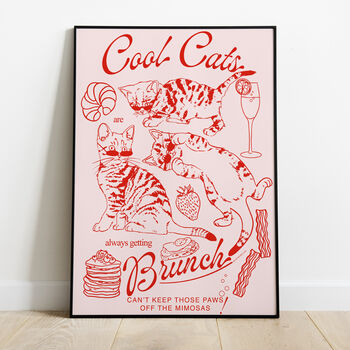 Cool Cats Brunch Poster, 6 of 9