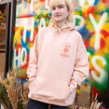 Everything Is Peachy Unisex Graphic Hoodie In Peach, 3 of 7