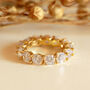 Thick Statement Eternity Ring With Floating Cz Stones, thumbnail 4 of 4