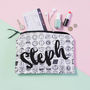 Personalised Travel Stamp Accessory Pouch, thumbnail 1 of 2