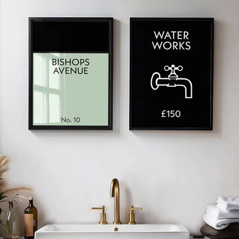 Set Of Two Personalised Monopoly Print And Waterworks, 6 of 11