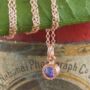 Tanzanite Rose/Gold Plated December Birthstone Necklace, thumbnail 4 of 8