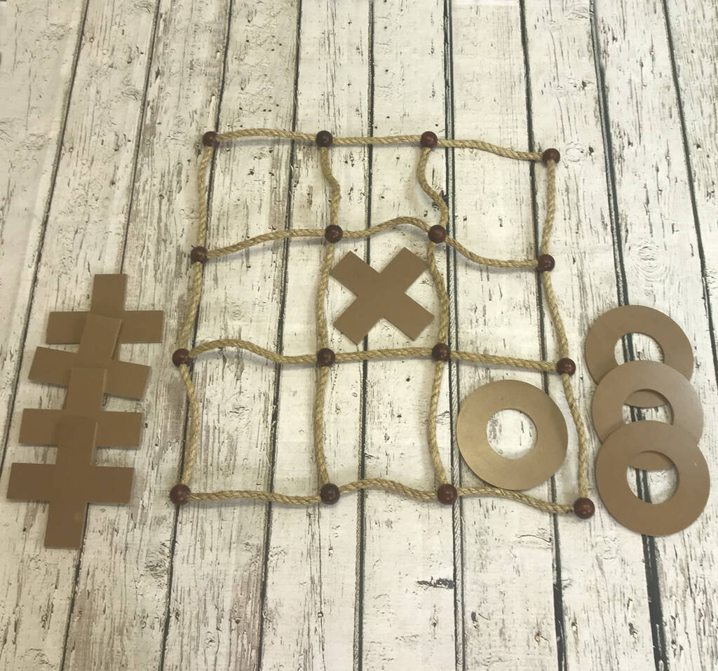 Deluxe Wooden Noughts And Crosses Game, 1 of 3