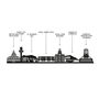 Liverpool Skyline Silhouette Wood Wall Art, thumbnail 4 of 5