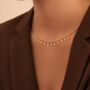 Waterproof Dainty Drop Stone Set Charm Necklace, thumbnail 1 of 2