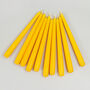 G Decor Pack Of 10 Or 20 Yellow Dinner Candles, thumbnail 4 of 4