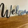 'Welcome' Metal Word Sign Wall Art Plaque, thumbnail 2 of 5