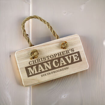 Personalised Man Cave Wooden Hanging Sign, 3 of 5