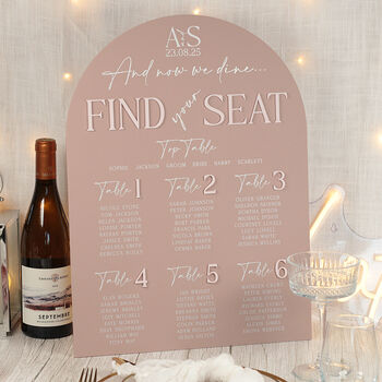 Manhattan Acrylic Wedding Table Plan, 4 of 7