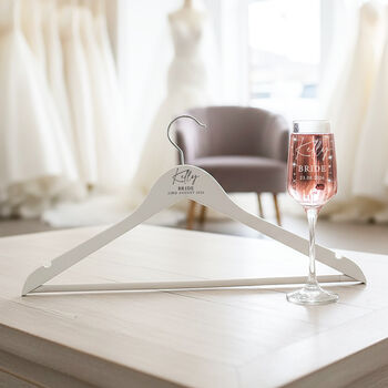 Personalised Classic Wedding Dress Bridal Hanger, 5 of 5