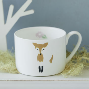 Personalised Hand Decorated Woodland Friends Cups, 2 of 6