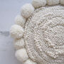 Textured Round Pompom Cushion, thumbnail 4 of 8