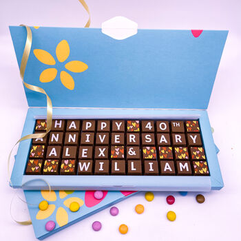 Personalised 40th Ruby Anniversary Chocolates, 4 of 6