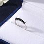 Sterling Silver Natural Black Onyx Half Infinity Ring, thumbnail 1 of 12