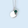 Genuine Emerald Cz Necklace In Sterling Silver, thumbnail 5 of 12