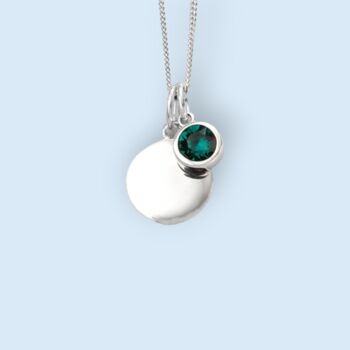Genuine Emerald Cz Necklace In Sterling Silver, 5 of 12